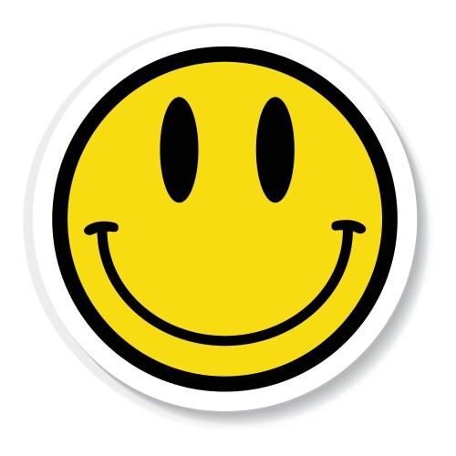 sticker vinyl smiley face vector 30009002
