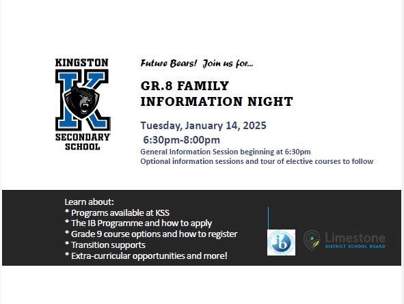 Grade 8 Family Information Night