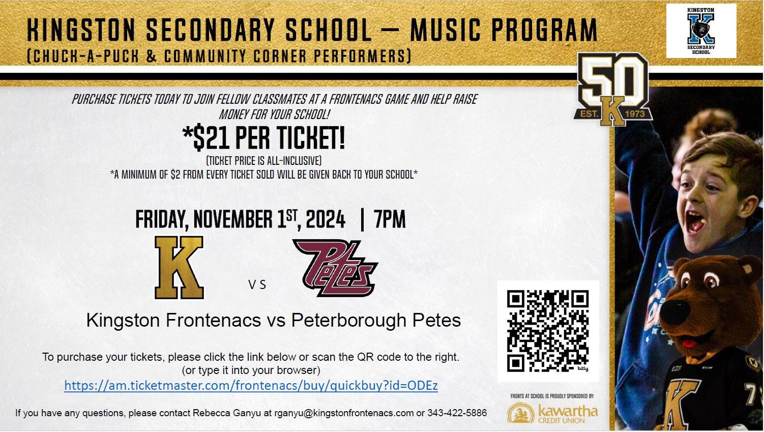 KSS Fronts game Fundraiser